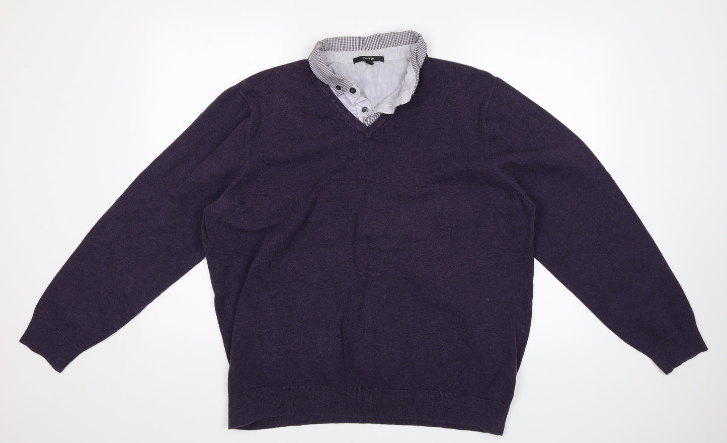 George Mens Purple   Pullover Jumper Size XL