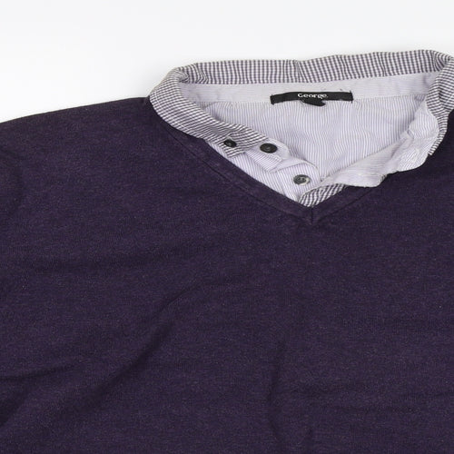 George Mens Purple   Pullover Jumper Size XL