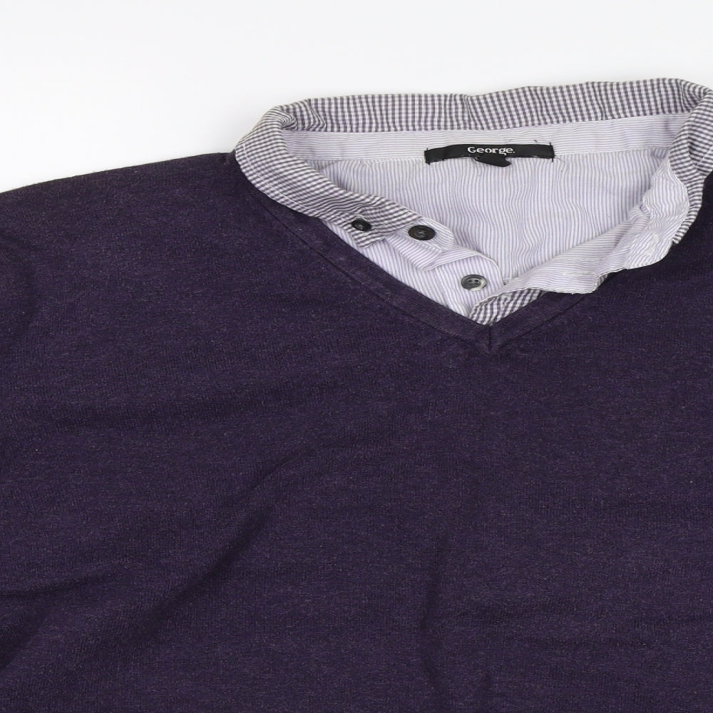 George Mens Purple   Pullover Jumper Size XL