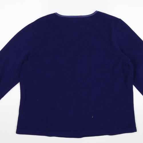 Marks and Spencer Womens Blue Solid  Top Pyjama Top Size 18  - Bear