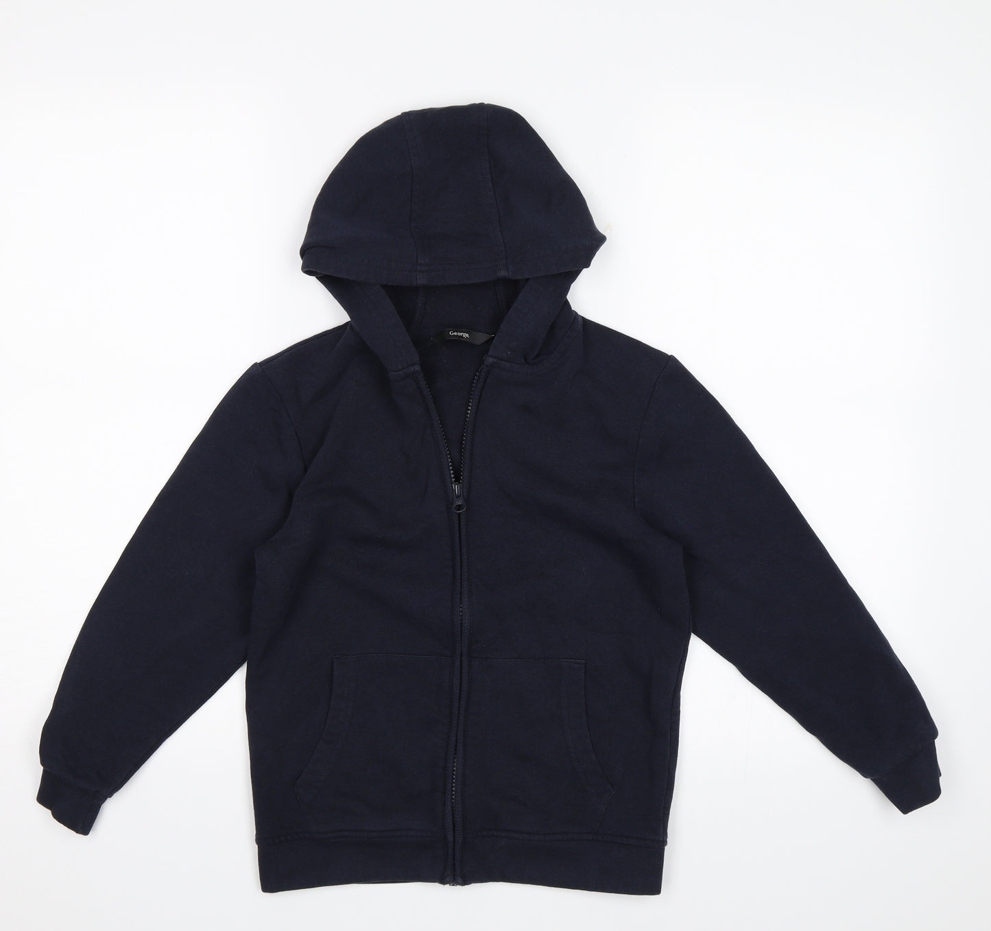 George Boys Blue   Full Zip Hoodie Size 8-9 Years