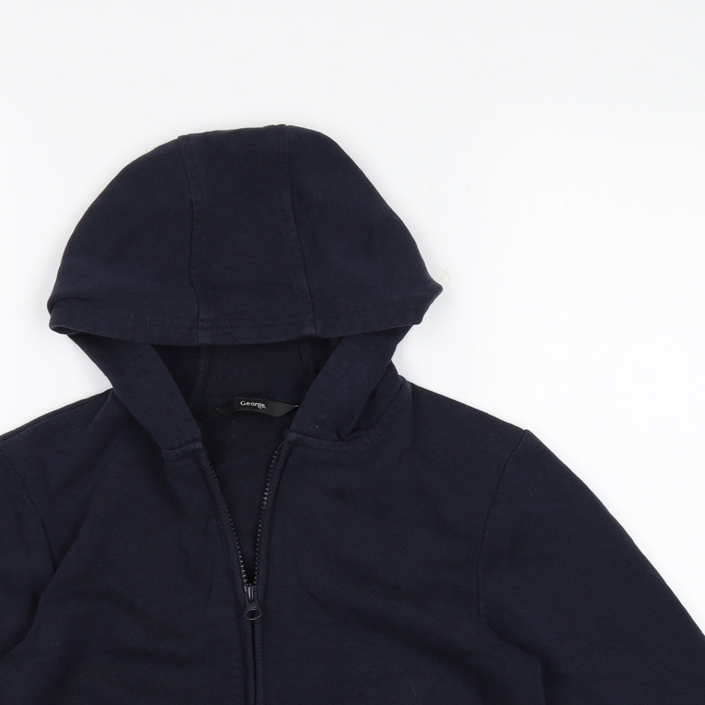 George Boys Blue   Full Zip Hoodie Size 8-9 Years