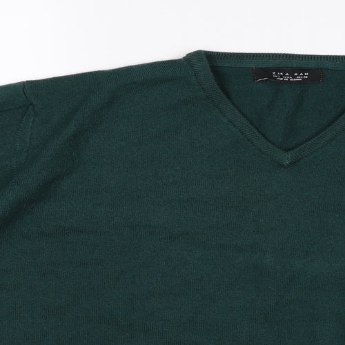 Zara Mens Green   Pullover Jumper Size L