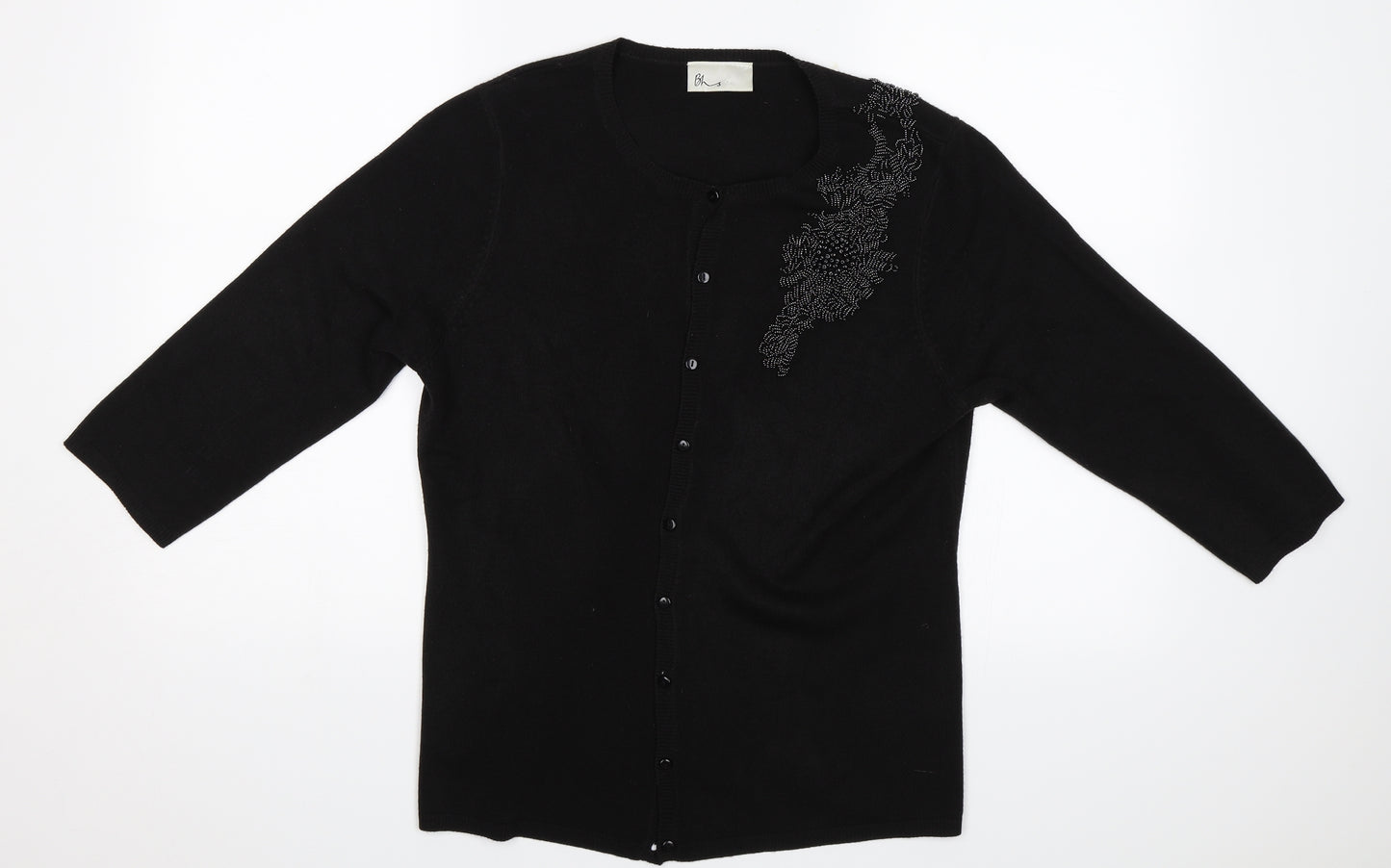 BHS Womens Black   Cardigan Jumper Size 14