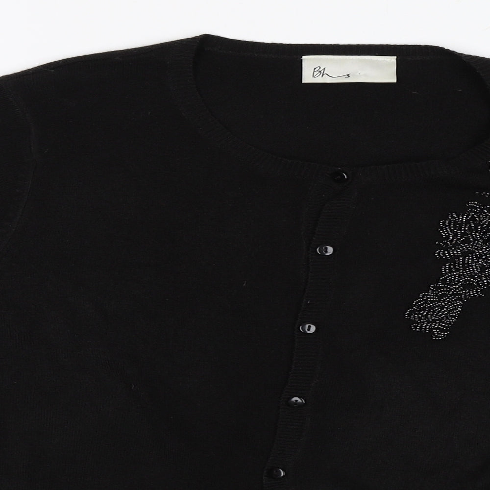 BHS Womens Black   Cardigan Jumper Size 14