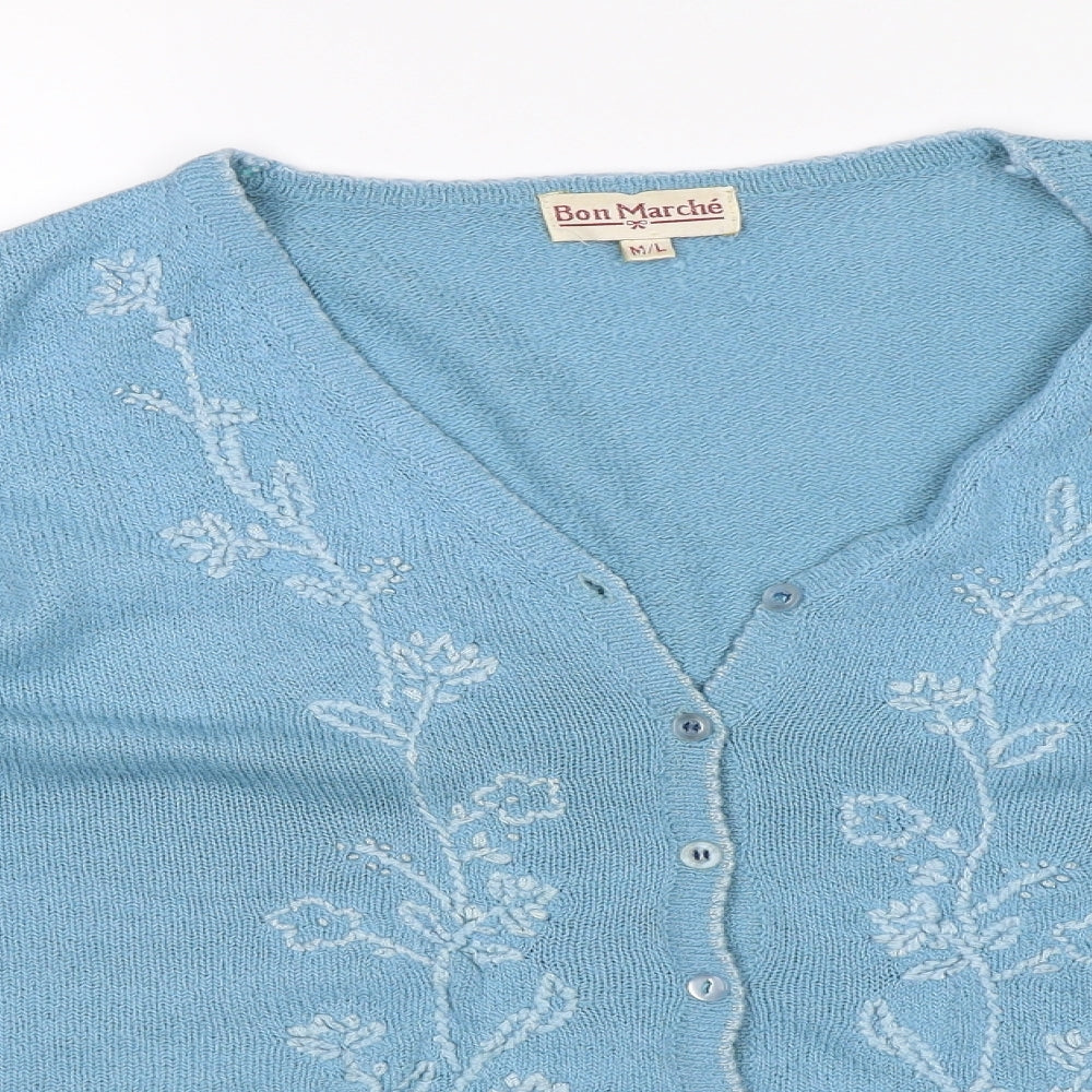Bonmarché Womens Blue   Cardigan Jumper Size M