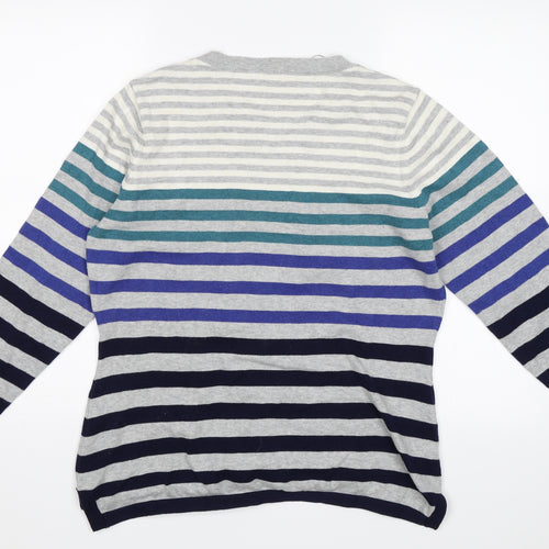 EAST Womens Blue Striped  Pullover Jumper Size XL