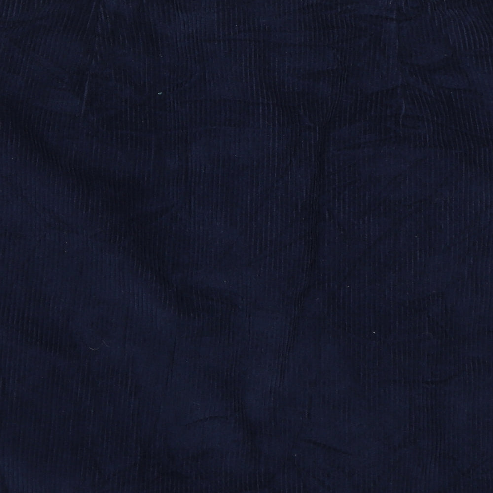 Blue Womens Blue  Corduroy Peasant Skirt Size 16
