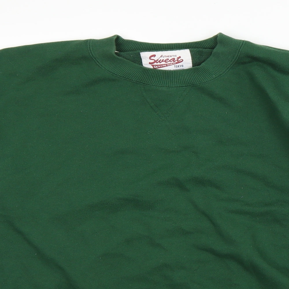 authentic sweat Mens Green   Pullover Jumper Size L