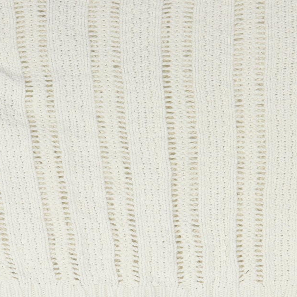 George Womens White  Knit Pullover Jumper Size 14