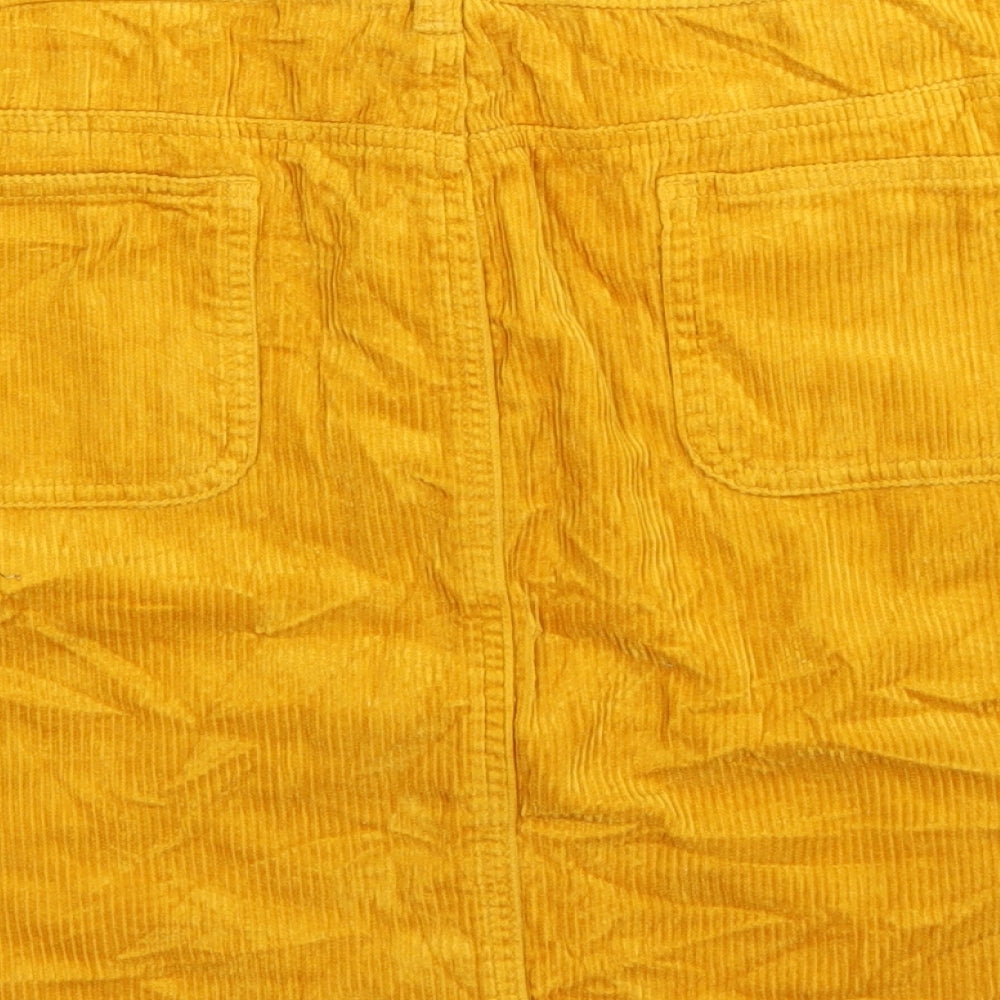 TU Womens Yellow  Corduroy A-Line Skirt Size 20