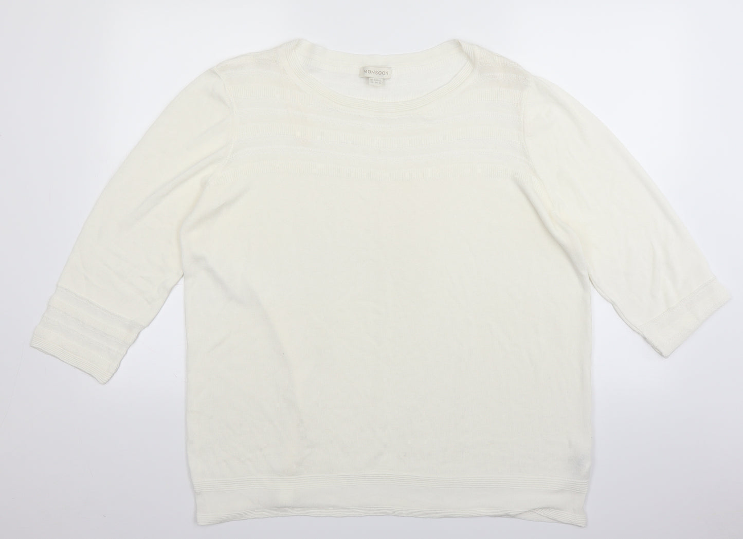 Monsoon Womens White   Basic Blouse Size 22