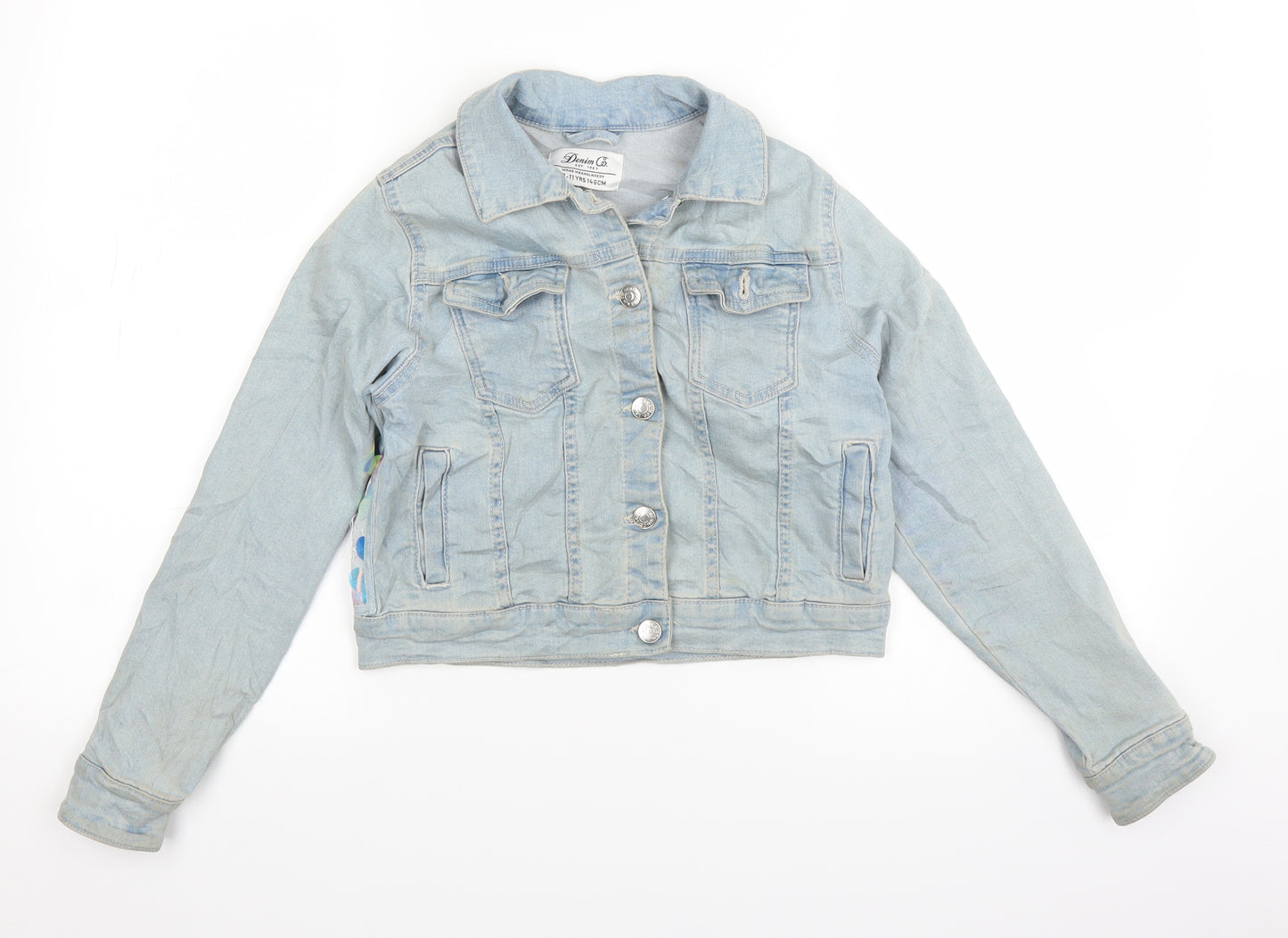 Primark Girls Blue  Denim Jacket  Size 10-11 Years