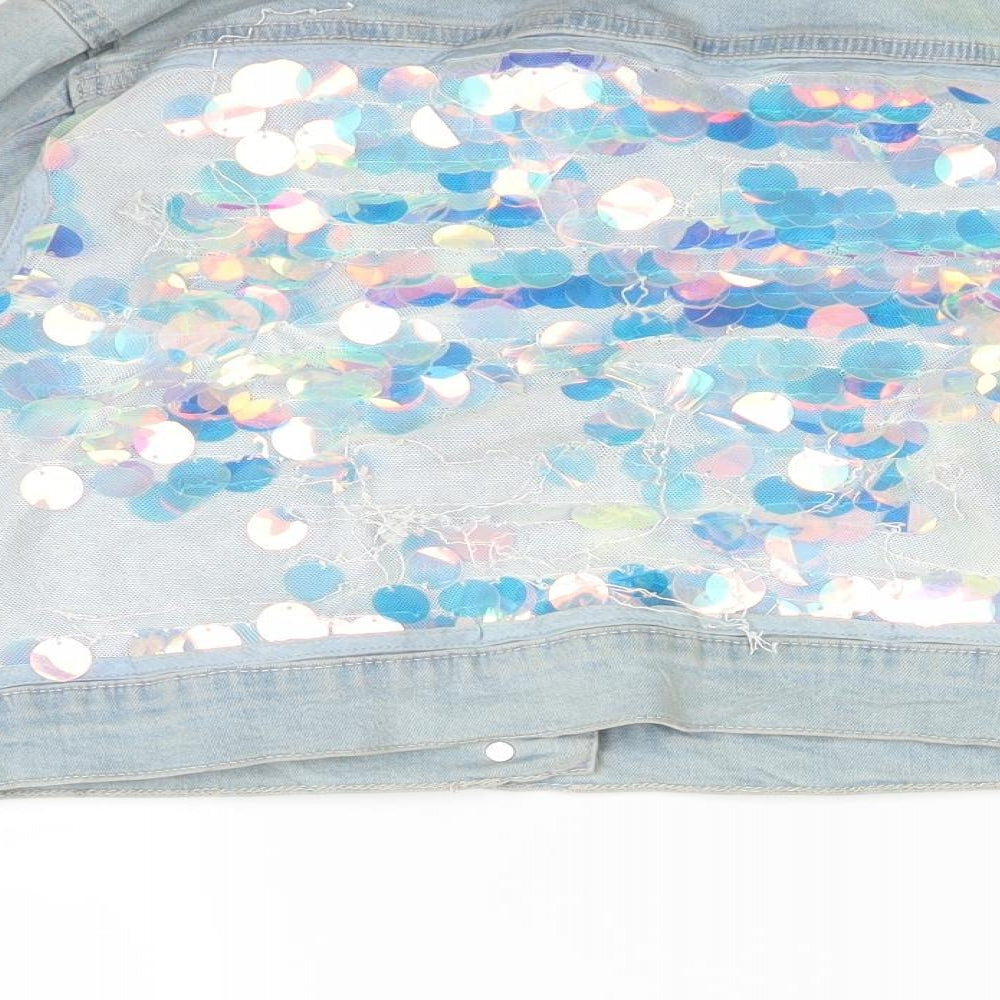 Primark Girls Blue  Denim Jacket  Size 10-11 Years