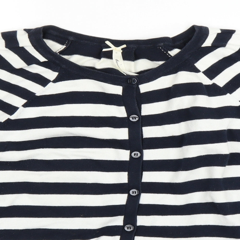 Red Herring Womens Blue Striped  Cardigan Jumper Size 8