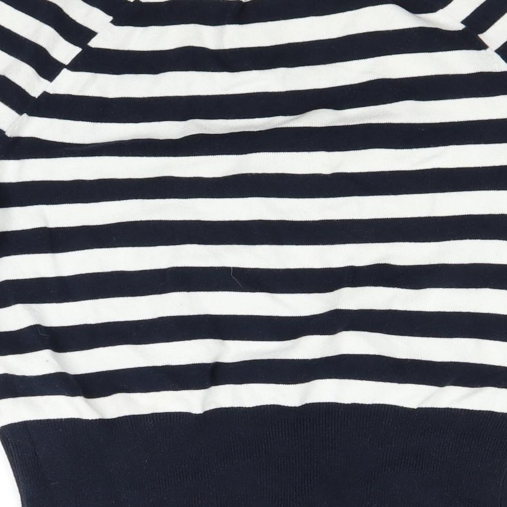 Red Herring Womens Blue Striped  Cardigan Jumper Size 8