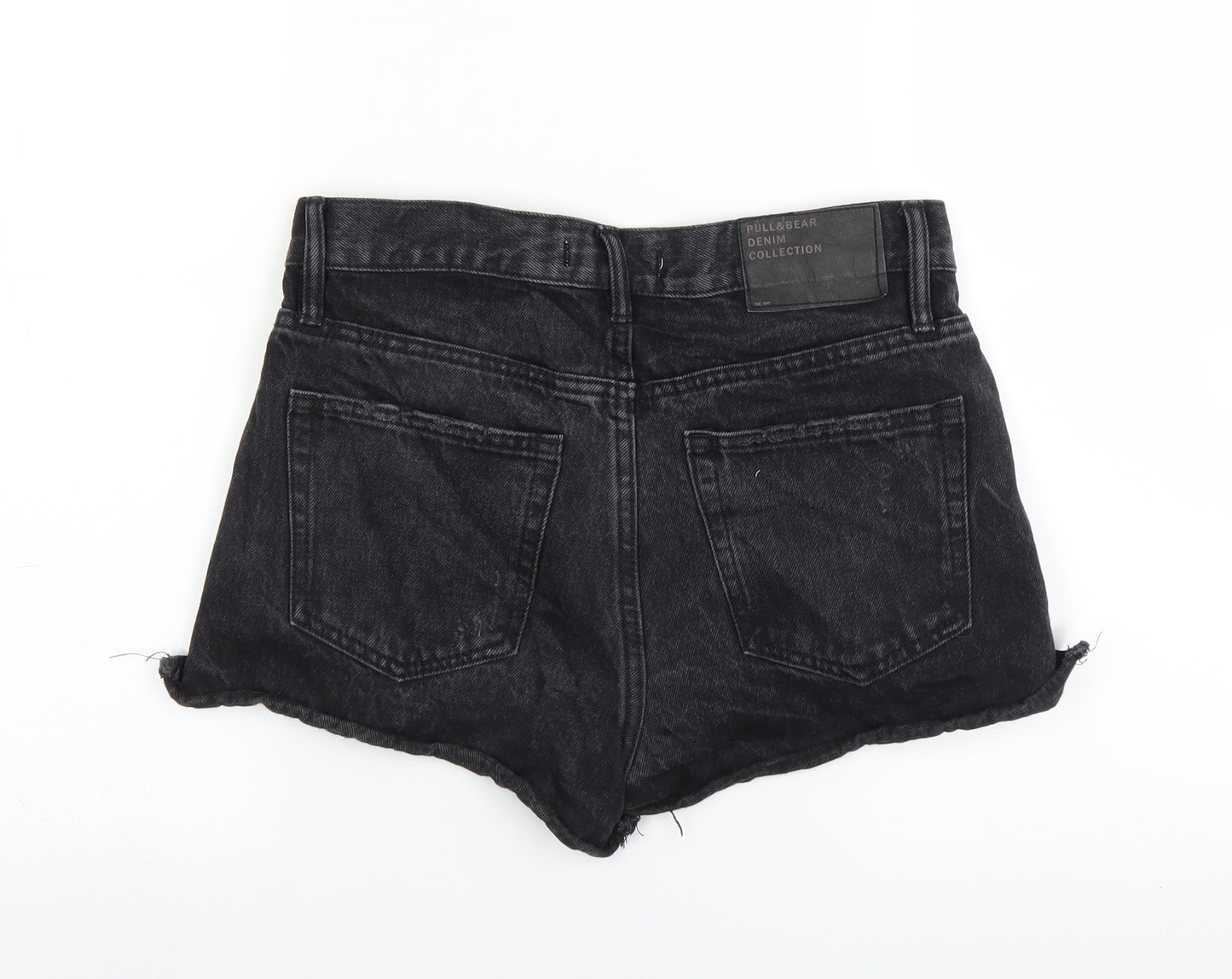 Pull&Bear Womens Black  Denim Cut-Off Shorts Size 8