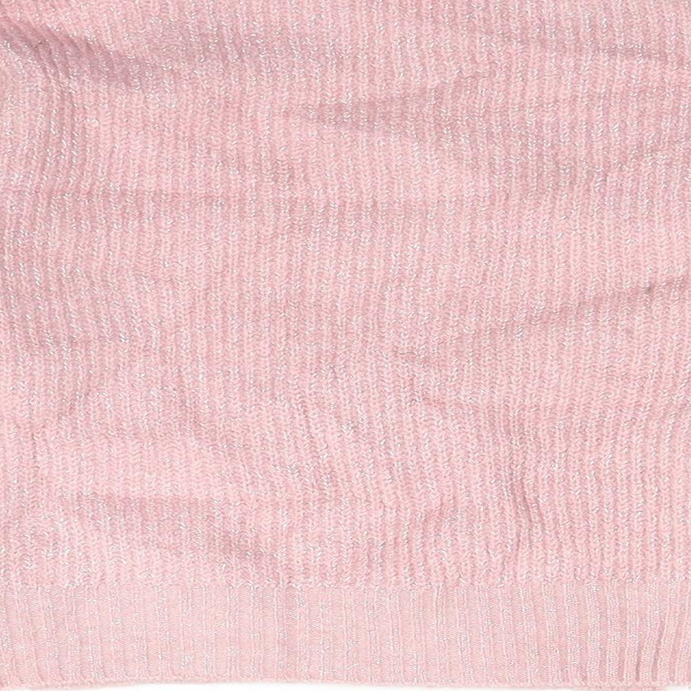 Matalan Girls Pink  Knit Pullover Jumper Size 7 Years
