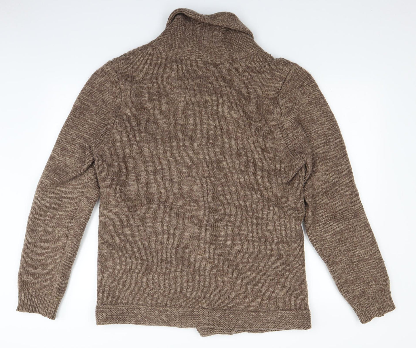 AUBIN & WILLS Mens Brown  Knit Cardigan Jumper Size L