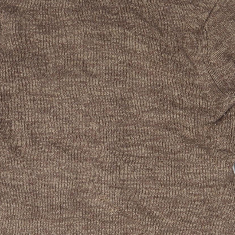 AUBIN & WILLS Mens Brown  Knit Cardigan Jumper Size L