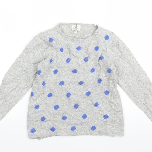 Benedetta B Womens Grey Polka Dot  Pullover Jumper Size S
