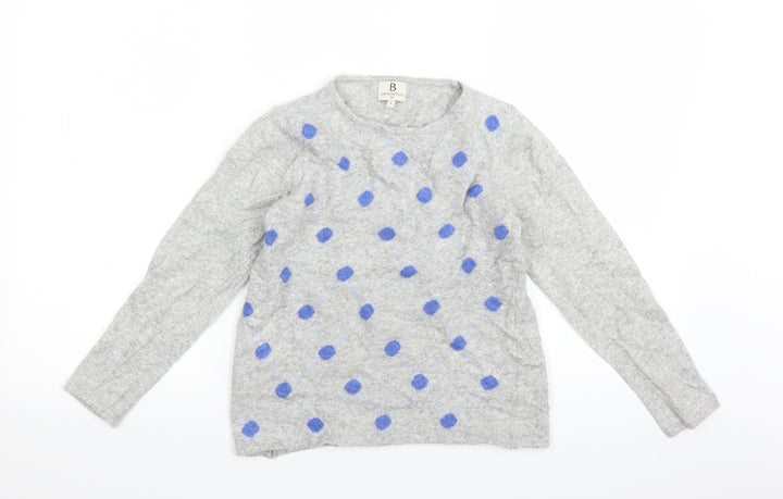 Benedetta B Womens Grey Polka Dot Pullover Jumper Size S