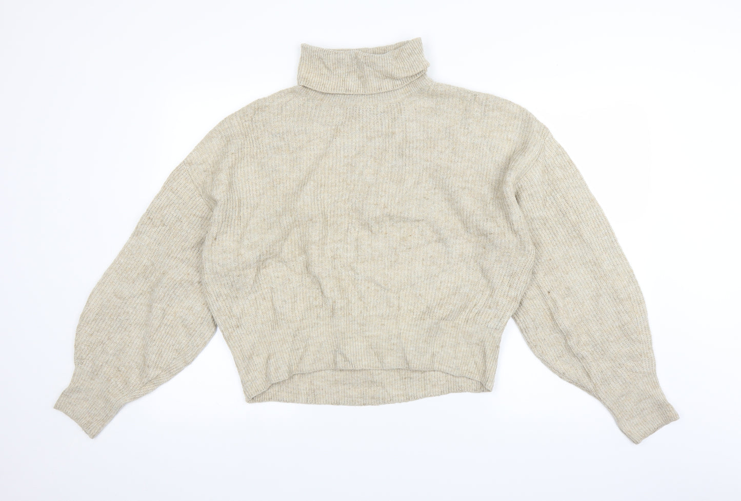 H&M Womens Ivory  Knit Pullover Jumper Size S