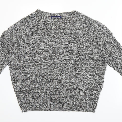 Me Jane Womens Grey  Knit Pullover Jumper Size M