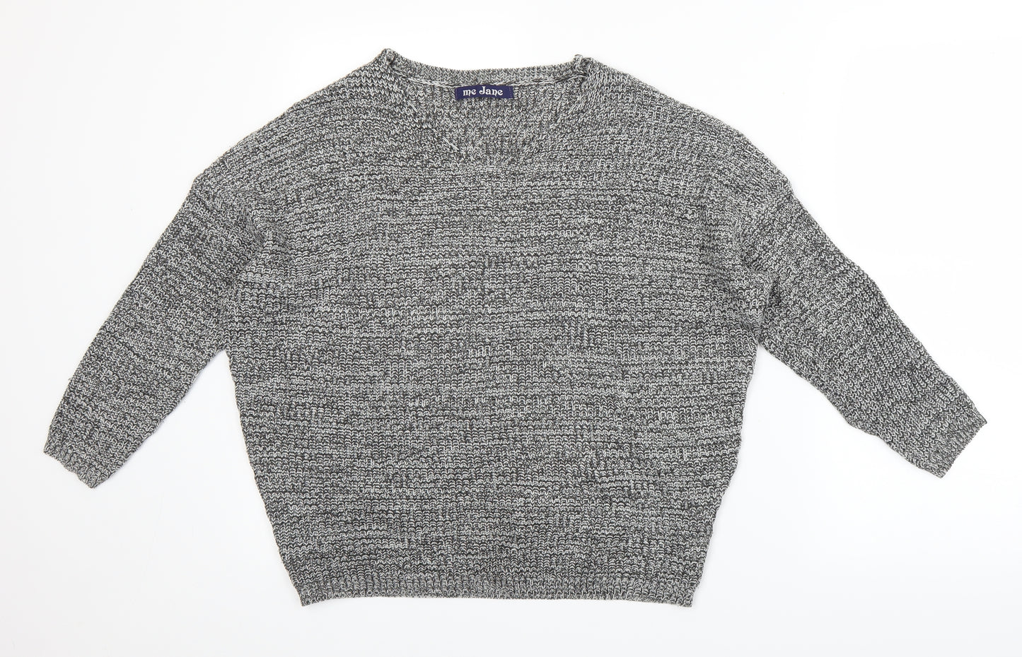 Me Jane Womens Grey  Knit Pullover Jumper Size M
