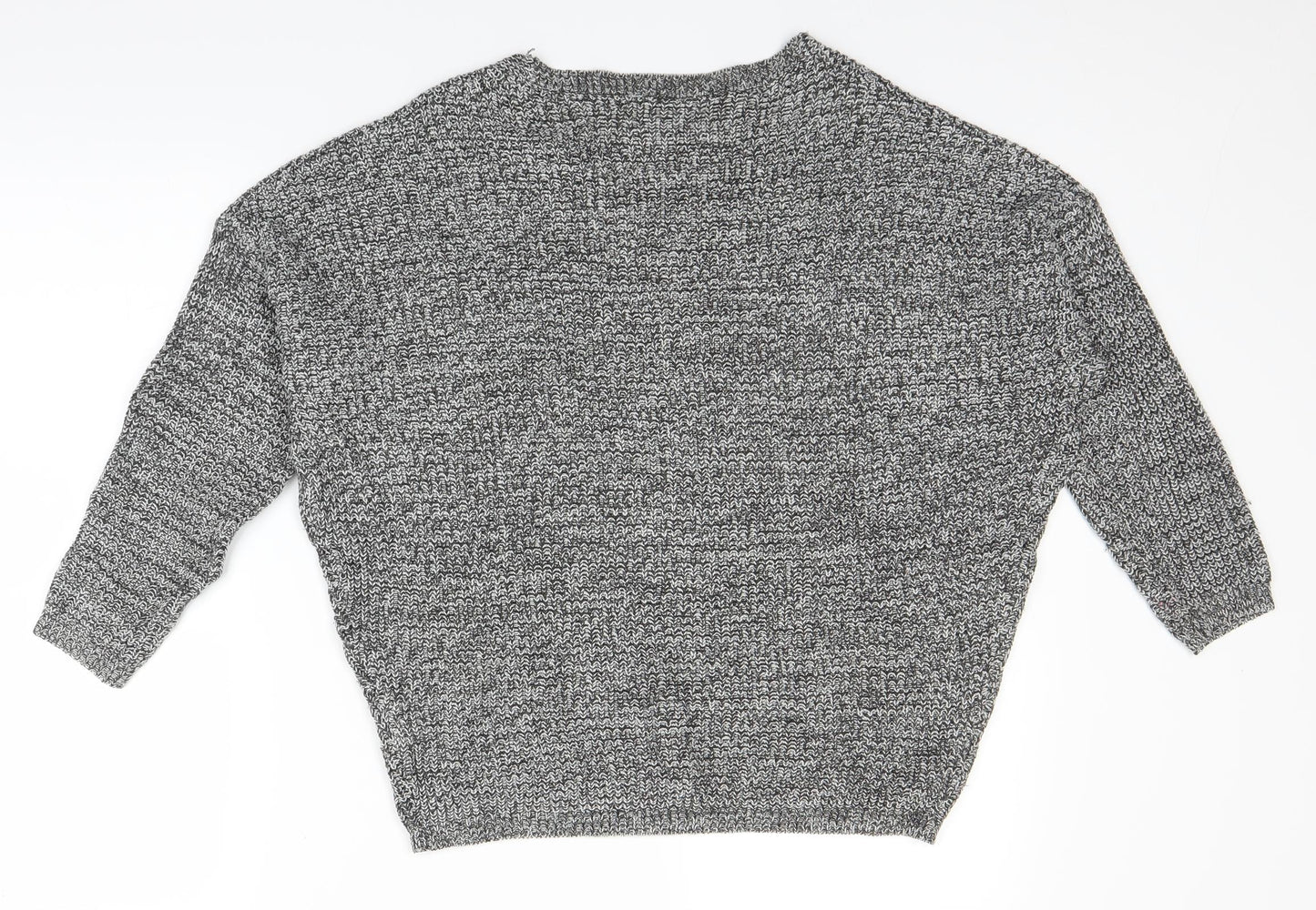 Me Jane Womens Grey  Knit Pullover Jumper Size M