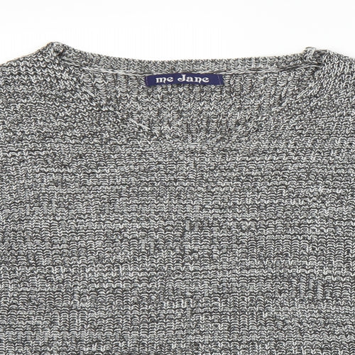Me Jane Womens Grey  Knit Pullover Jumper Size M