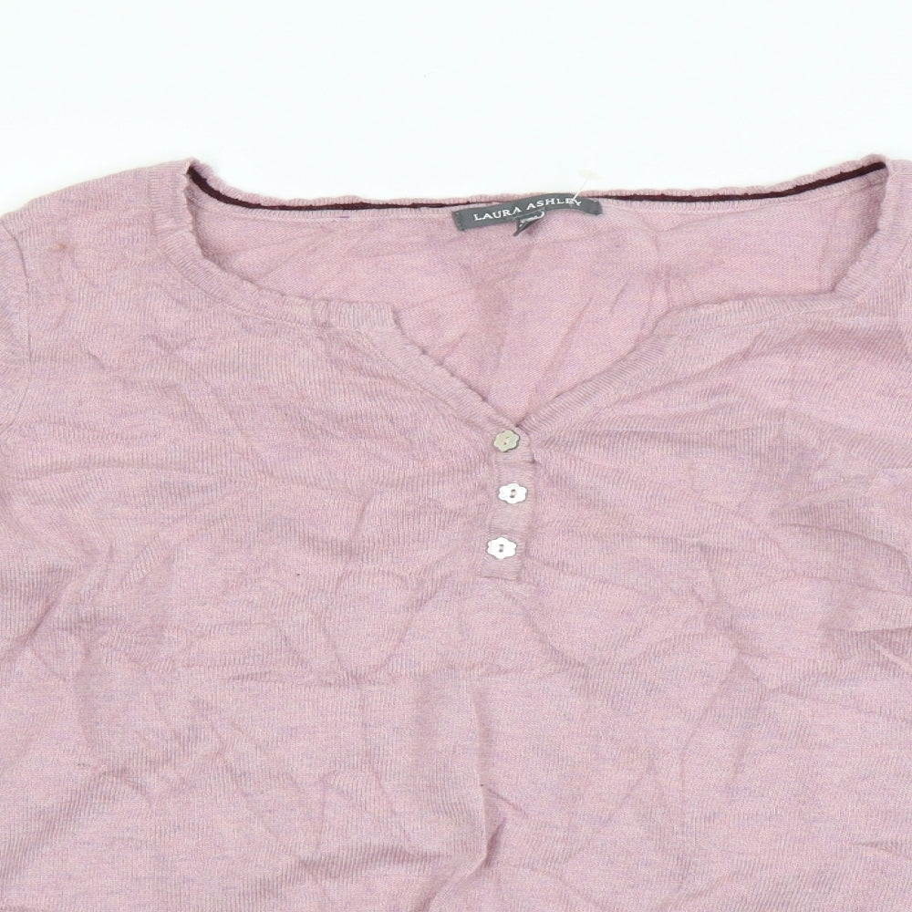 Laura Ashley Womens Pink   Pullover Jumper Size 14