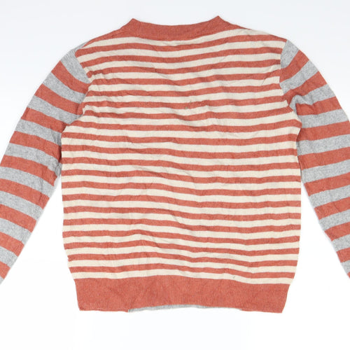 NEXT Womens Red Striped  Full Zip Jumper Size 6