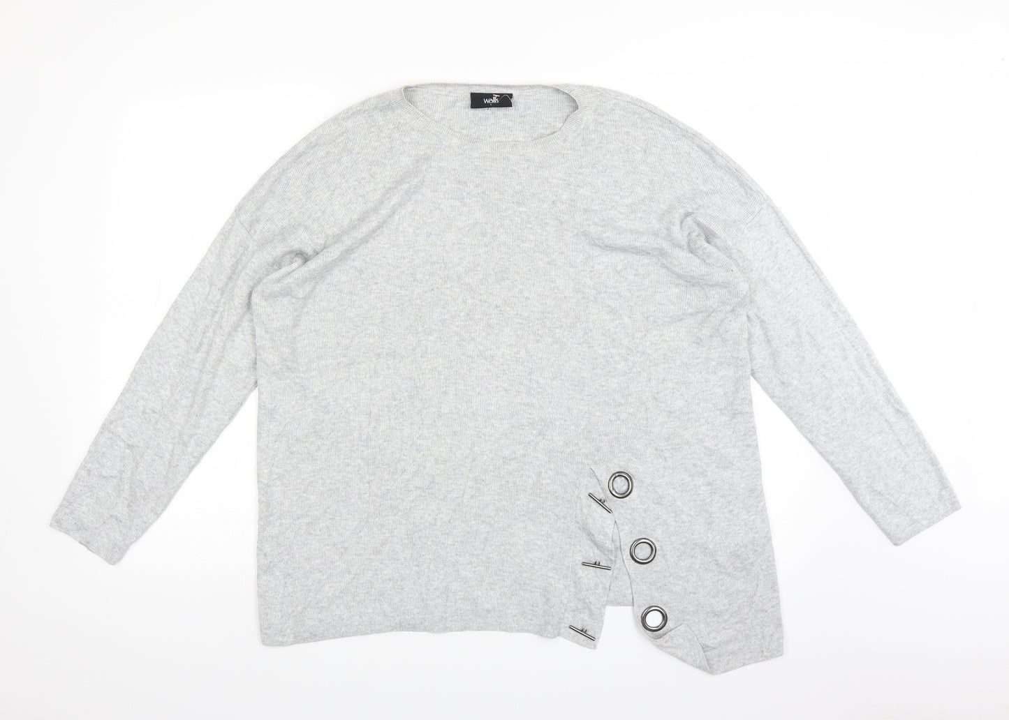 Wallis Womens Grey   Pullover Jumper Size L