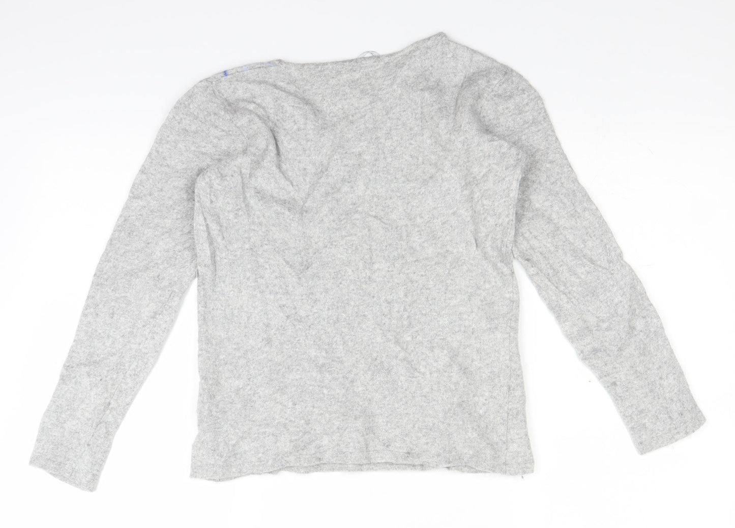 Benedetta B Womens Grey Plaid  Pullover Jumper Size M