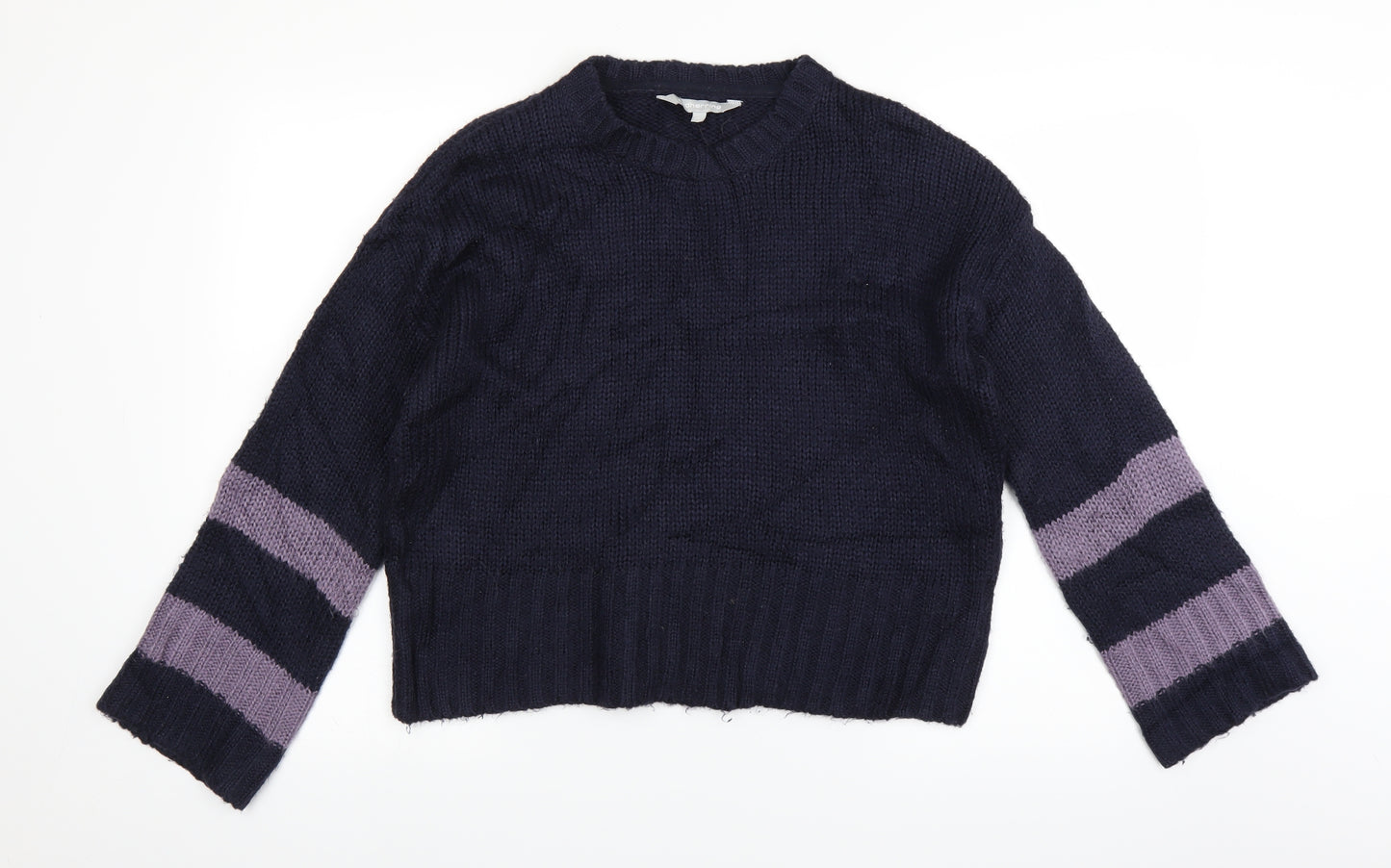 Red Herring Womens Blue  Knit Pullover Jumper Size 10