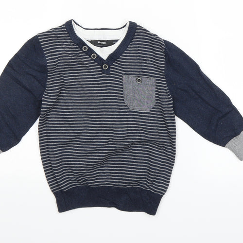 George Boys Blue   Pullover Jumper Size 3-4 Years