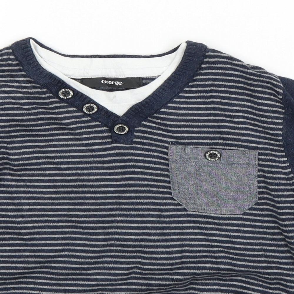 George Boys Blue   Pullover Jumper Size 3-4 Years