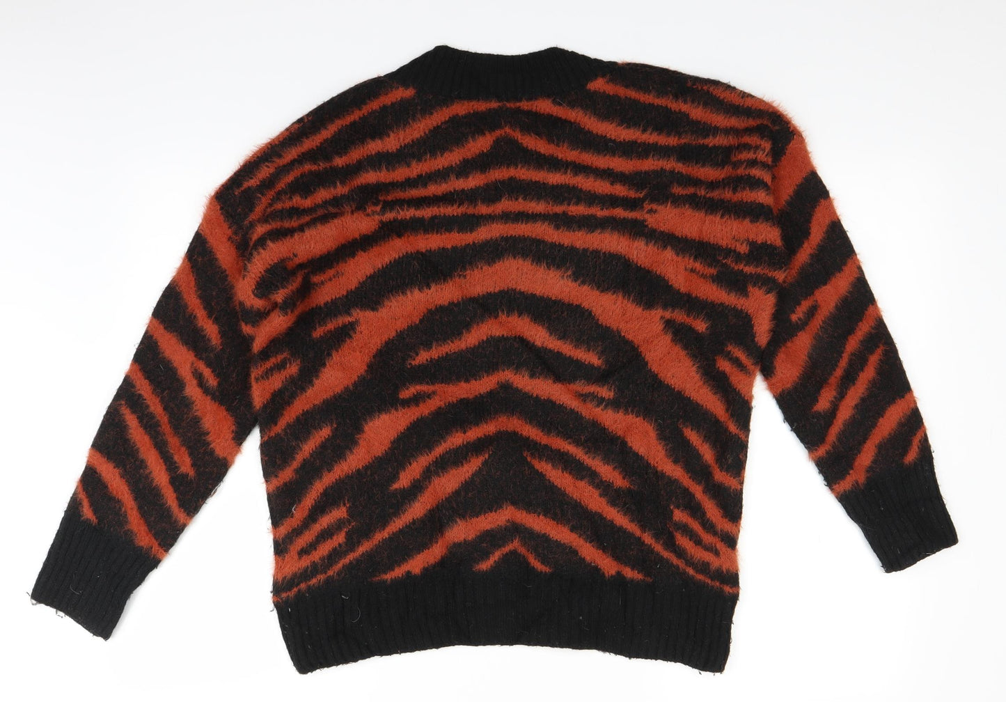 NEXT Womens Brown Animal Print Knit Pullover Jumper Size S