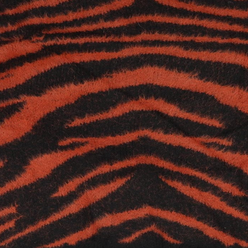 NEXT Womens Brown Animal Print Knit Pullover Jumper Size S