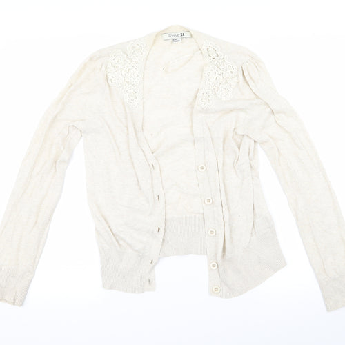 Forever Womens Beige   Cape Jumper Size M  - m