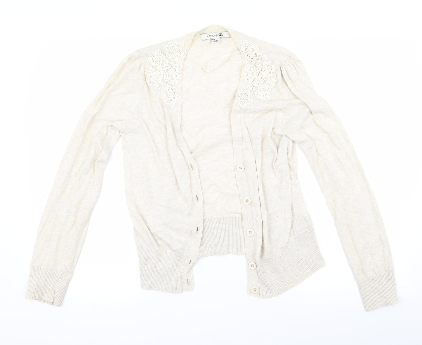 Forever Womens Beige   Cape Jumper Size M  - m