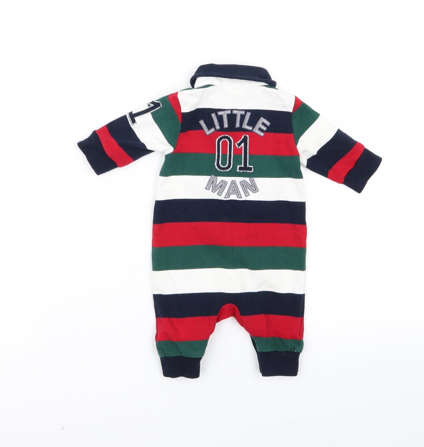 NEXT Baby Multicoloured Striped  Babygrow One-Piece Size 0-3 Months