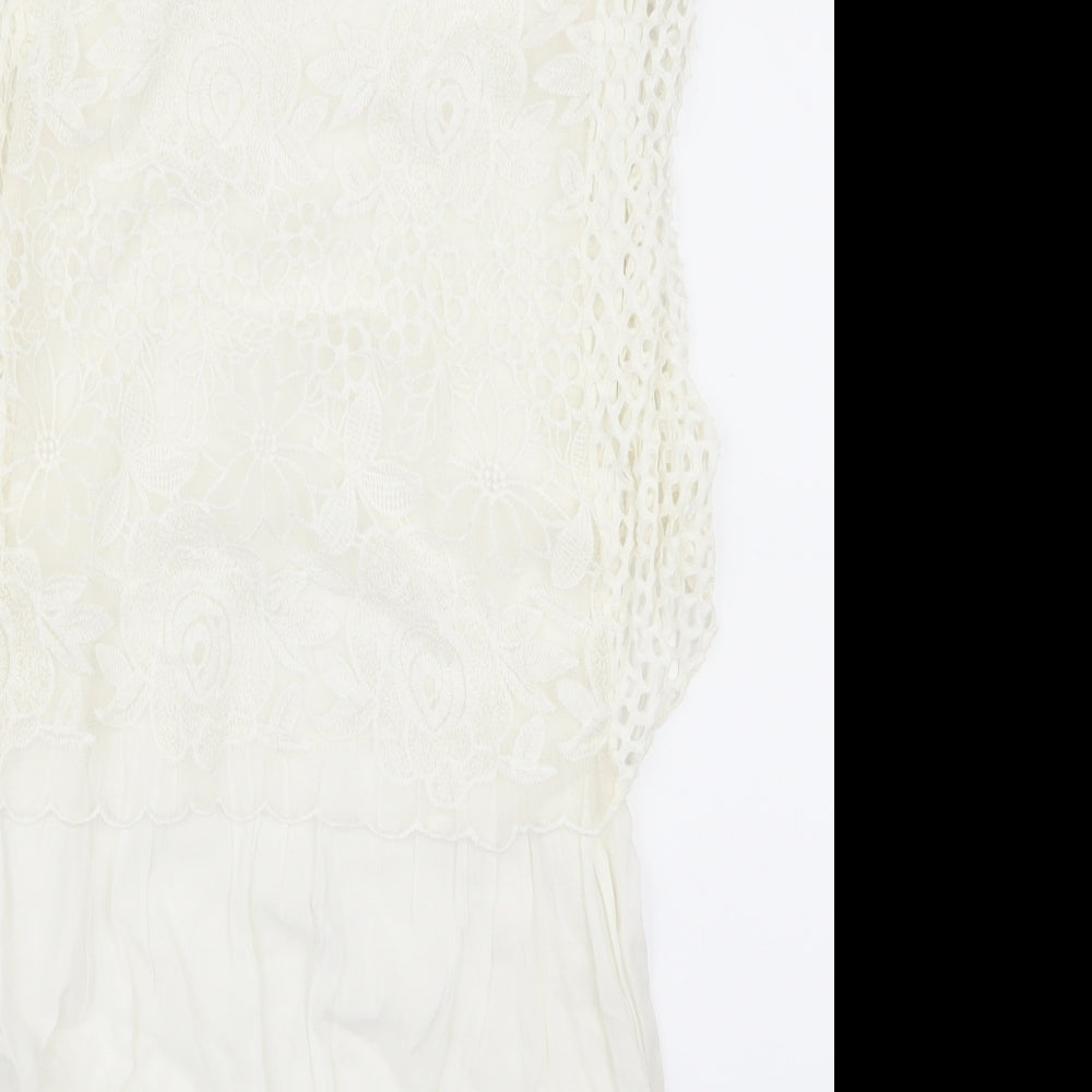 Preworn Womens Beige   A-Line  Size 8  - m