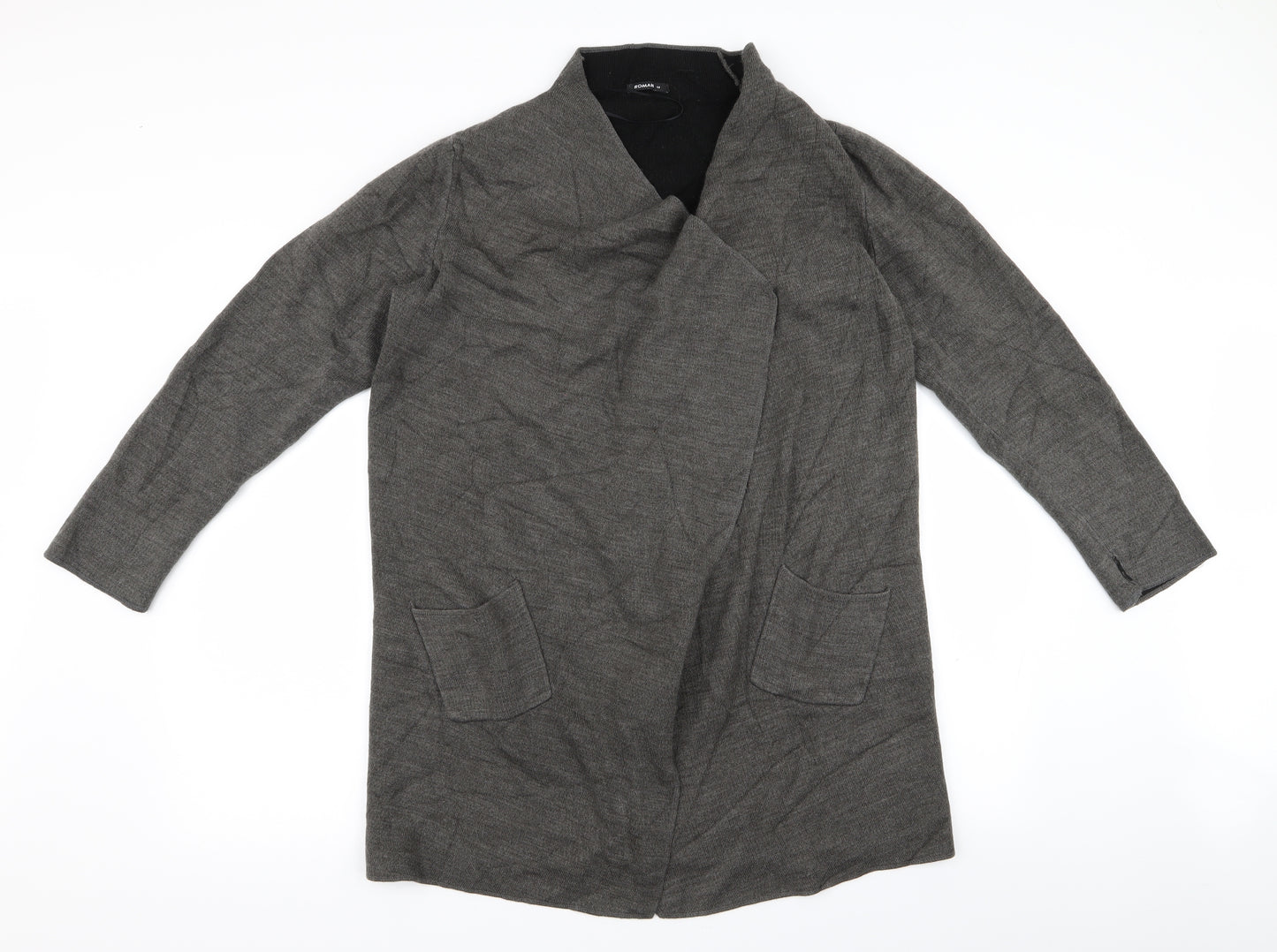 roamn Womens Grey   Cardigan Jumper Size 14