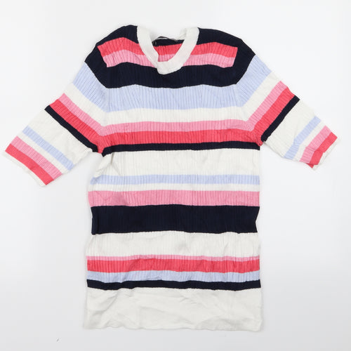 m&s Womens Multicoloured Striped  Pullover Jumper Size 10