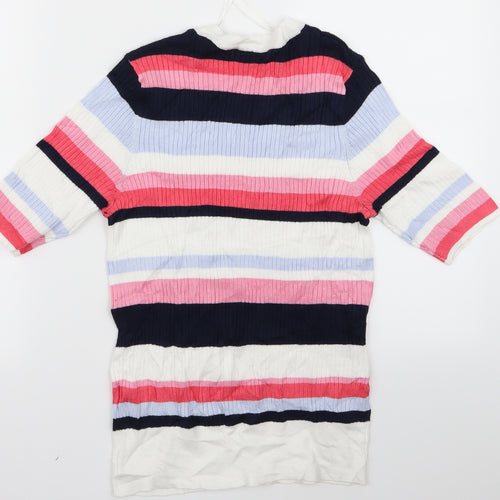 m&s Womens Multicoloured Striped  Pullover Jumper Size 10