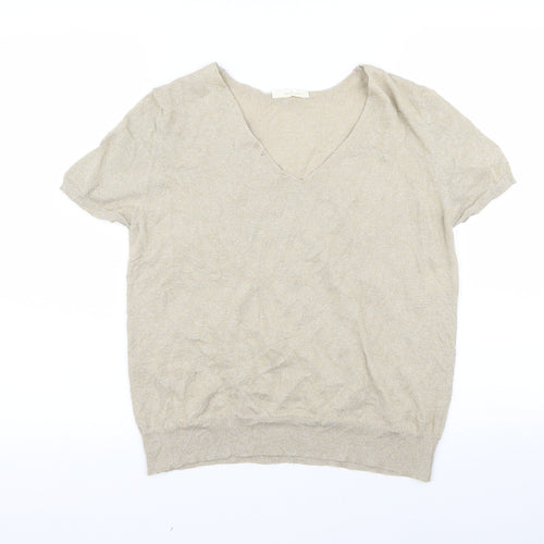 Preworn Womens Beige   Basic T-Shirt Size M