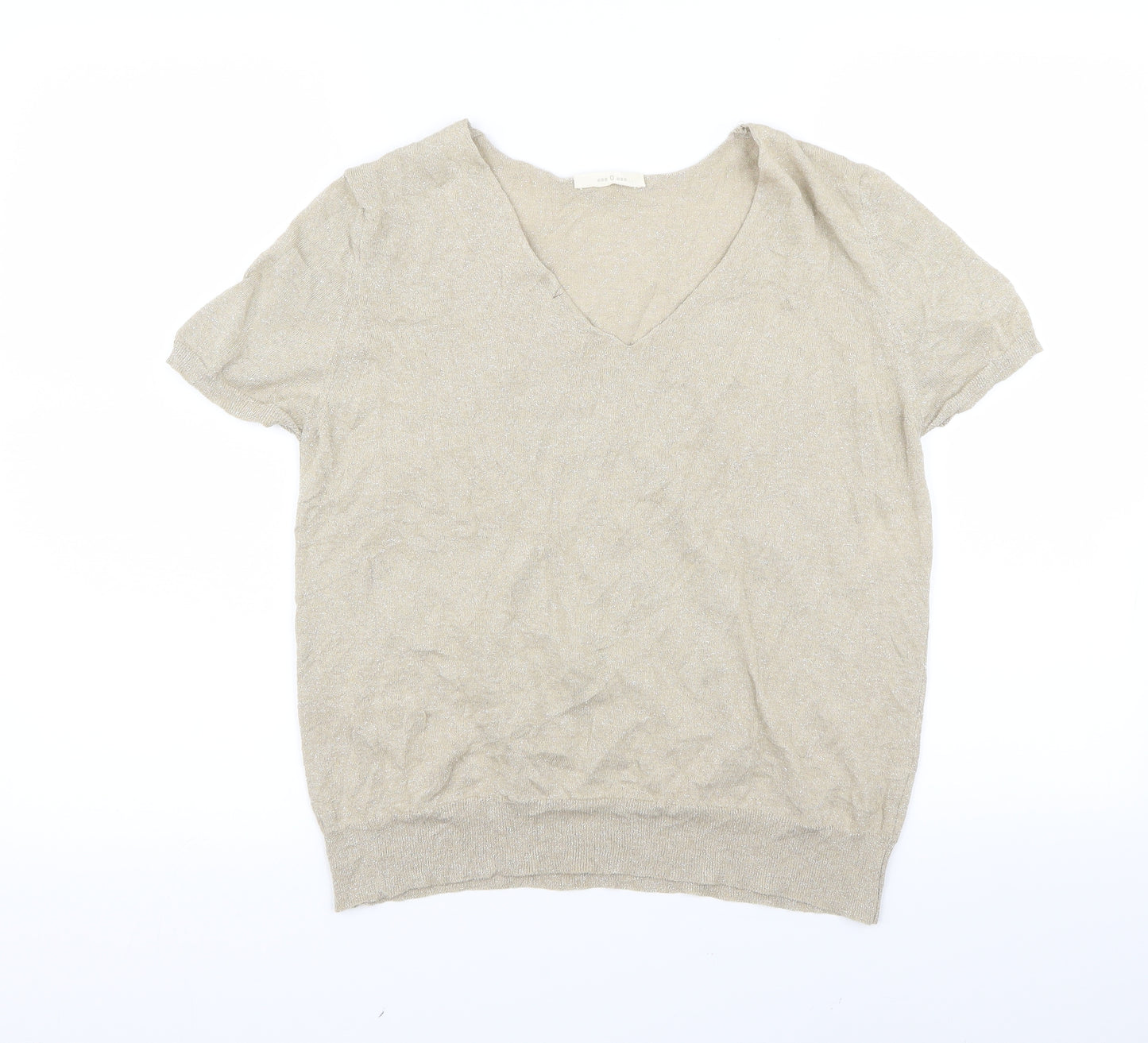 Preworn Womens Beige   Basic T-Shirt Size M