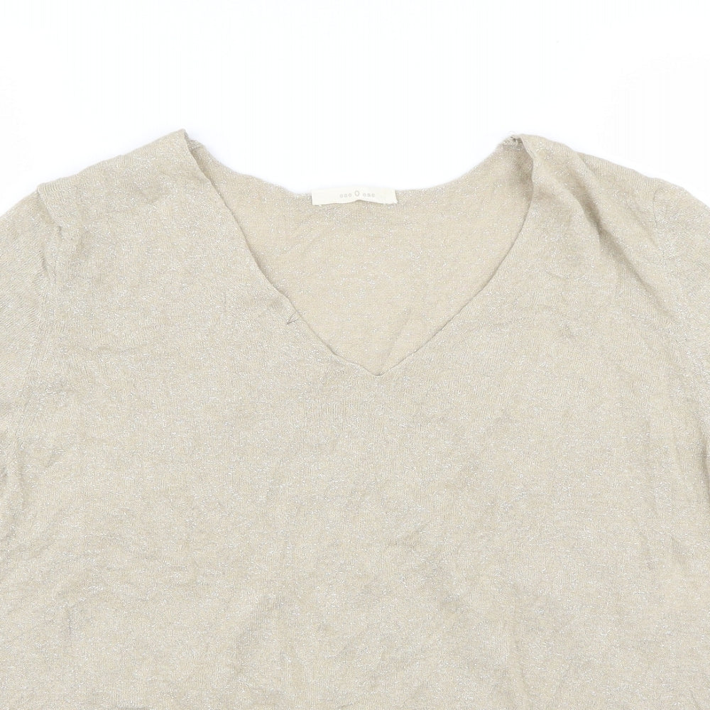 Preworn Womens Beige   Basic T-Shirt Size M